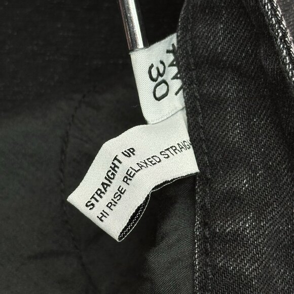 ZGY Denim Size 30 Straight Up Hi Rise Black Ashes To Ashes Trash Relaxed Fit NWT - Picture 9 of 16
